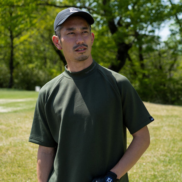 TURF RAGLAN MOCK NECK TEE