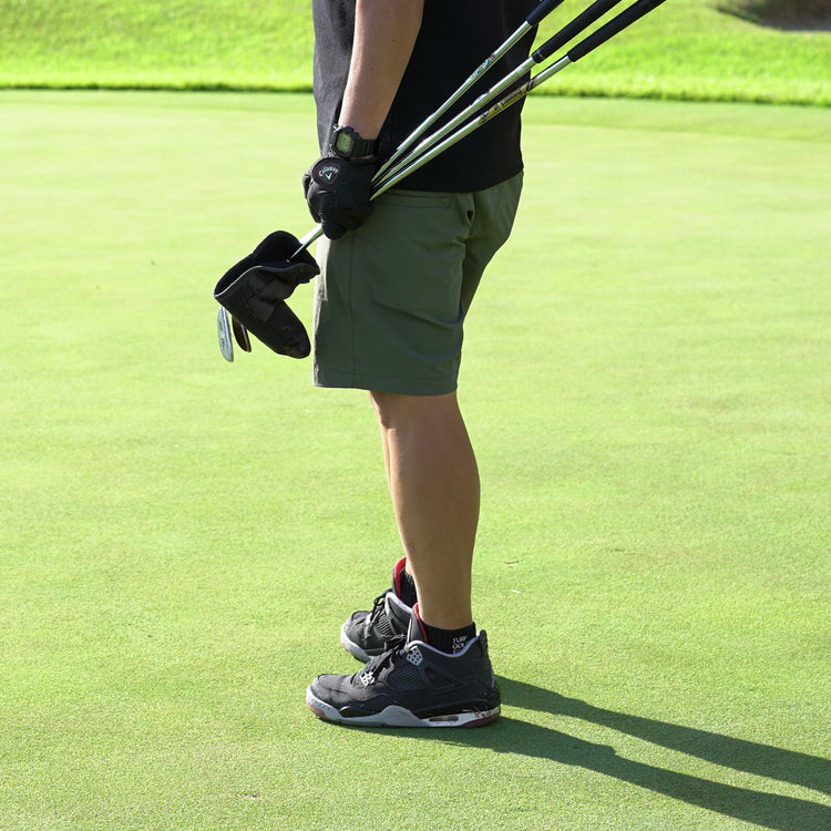 メンズウェア golfickers Stretch Nylon Half Pants L HOLE 541] Stretch Nylon Half Pants -Black- | Golfickers